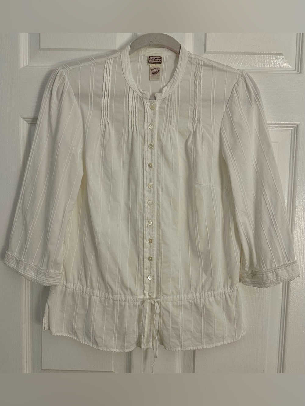 Lucky Brand button front white blouse